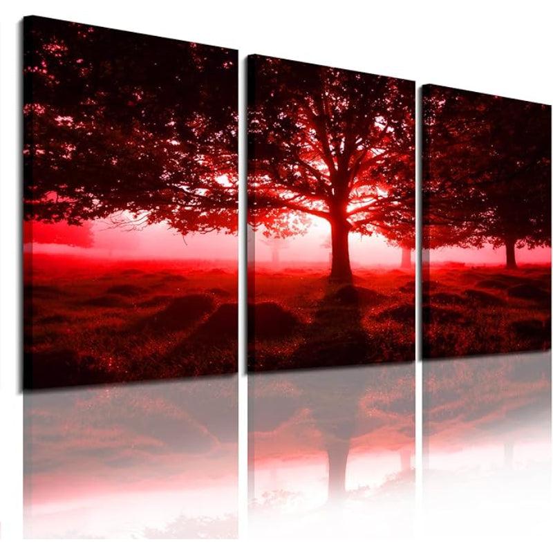 3 Piece Abstract Beach Canvas Wall Art Landscape Art Set-Original Frame