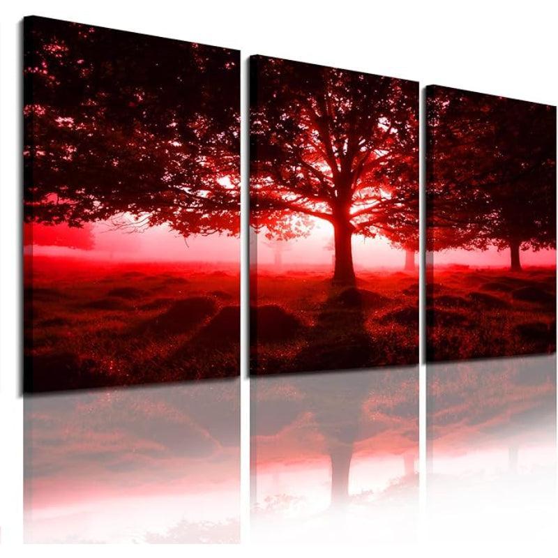 3 Piece Abstract Beach Canvas Wall Art Landscape Art Set-Original Frame