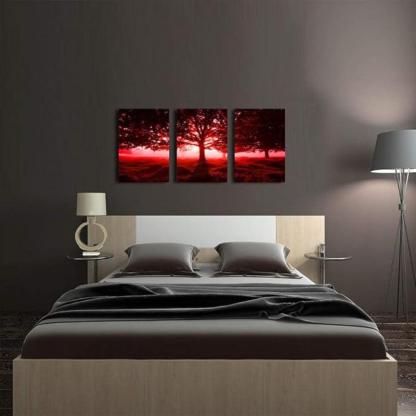 3 Piece Abstract Beach Canvas Wall Art Landscape Art Set-Original Frame