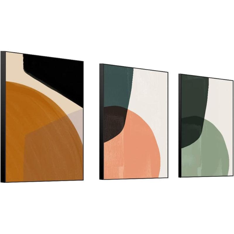 3 Pieces Minimalist Geometric Wall Art-Original Frame