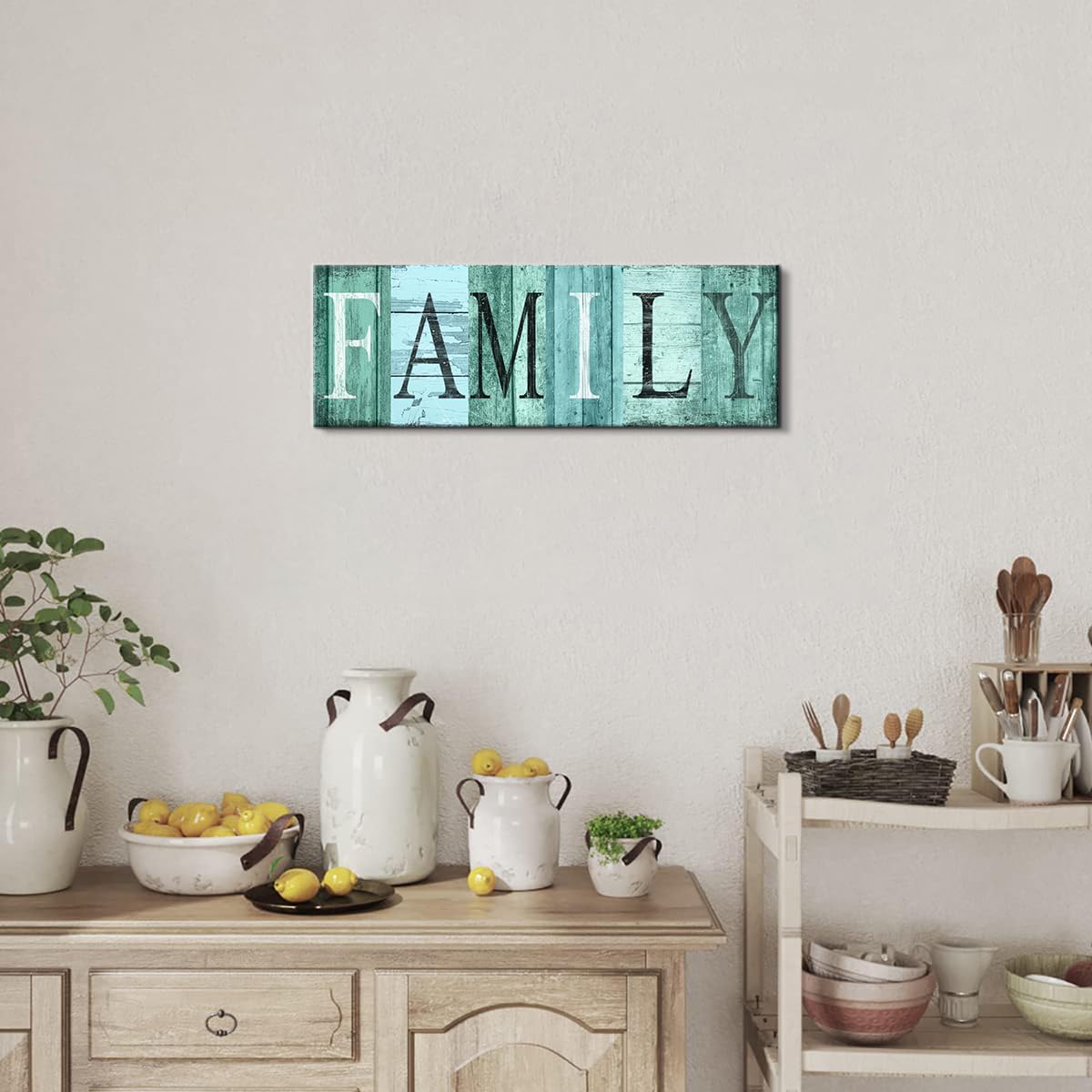 Family Sign Canvas Décor Painting 5 Pieces Wall Art