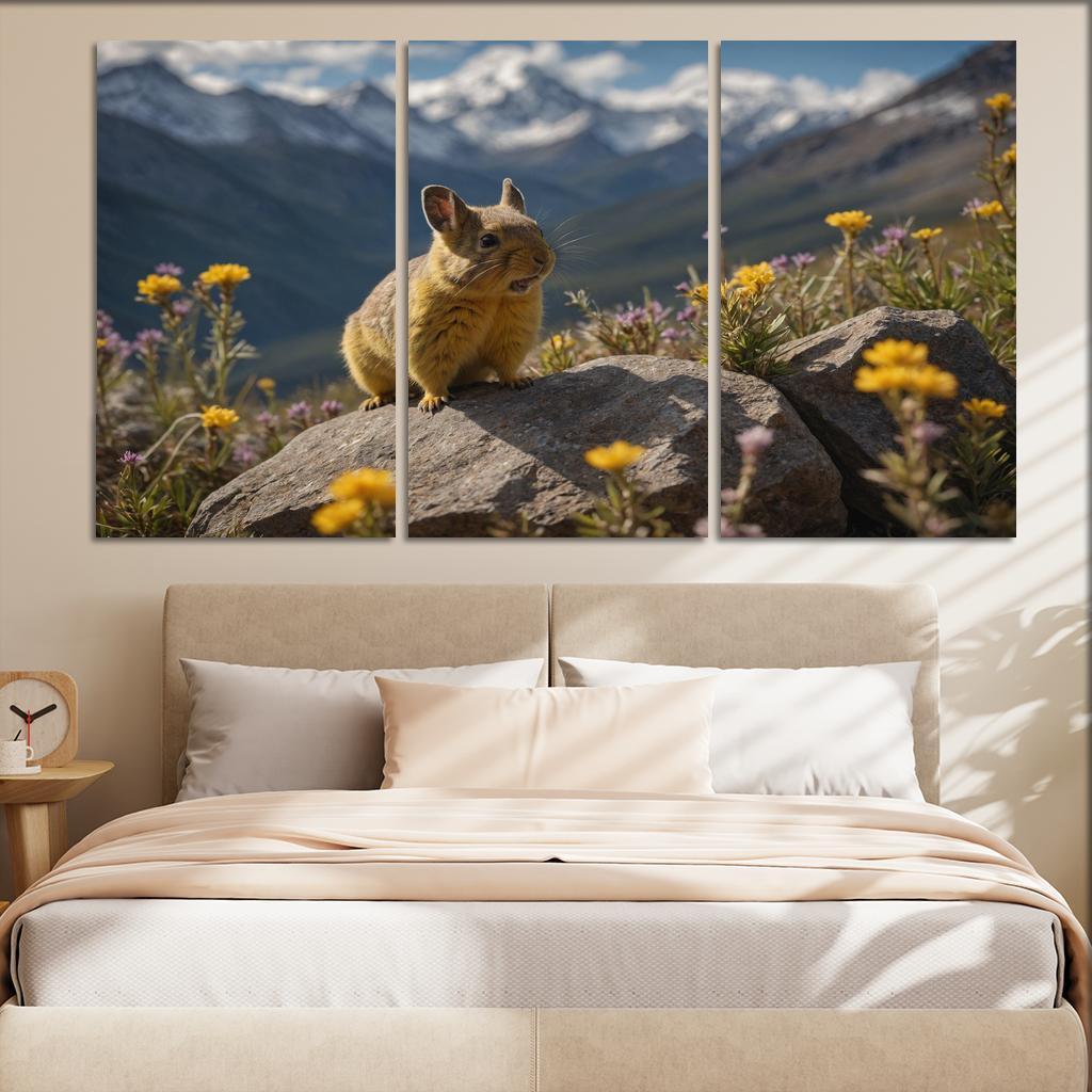The Elusive Pika Mountain Sentinel Canvas Paintings Frame