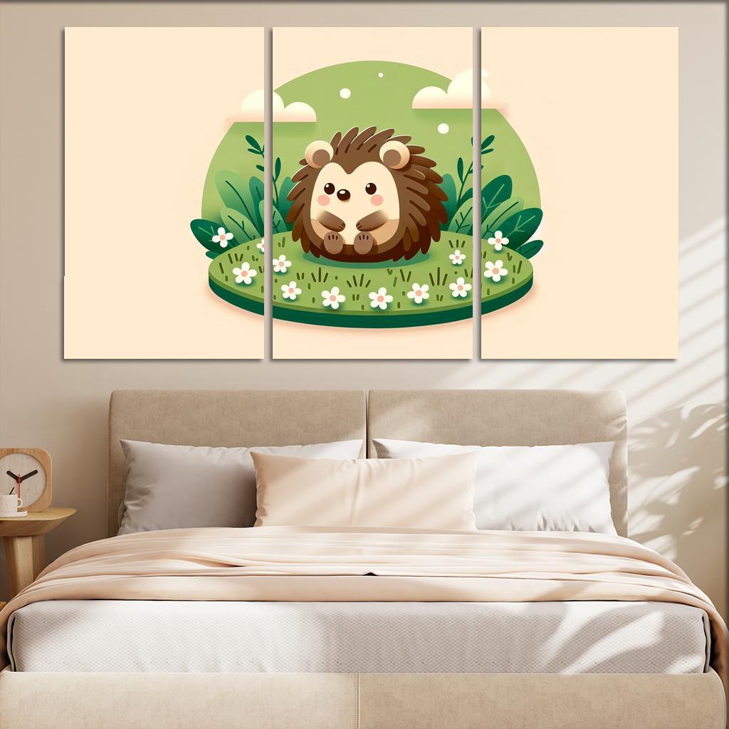 Friendly Hedgehog Modern Paintings Frame