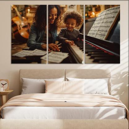 A Symphony Of Love A Mothers Unforgettable Melodies Canvas Paintings Frame