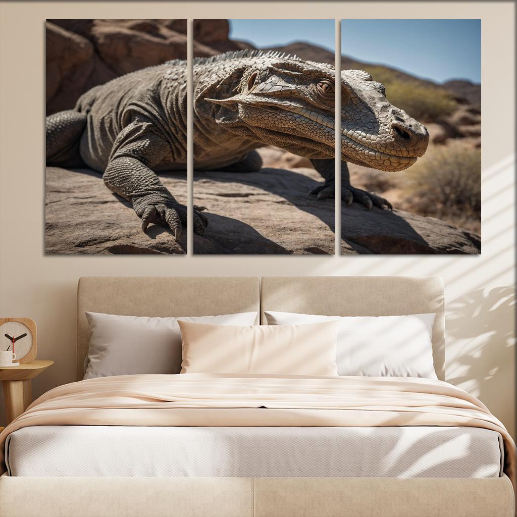 The Mysterious Komodo Dragon Nature's Giant Lizard Oil Paintings Frame