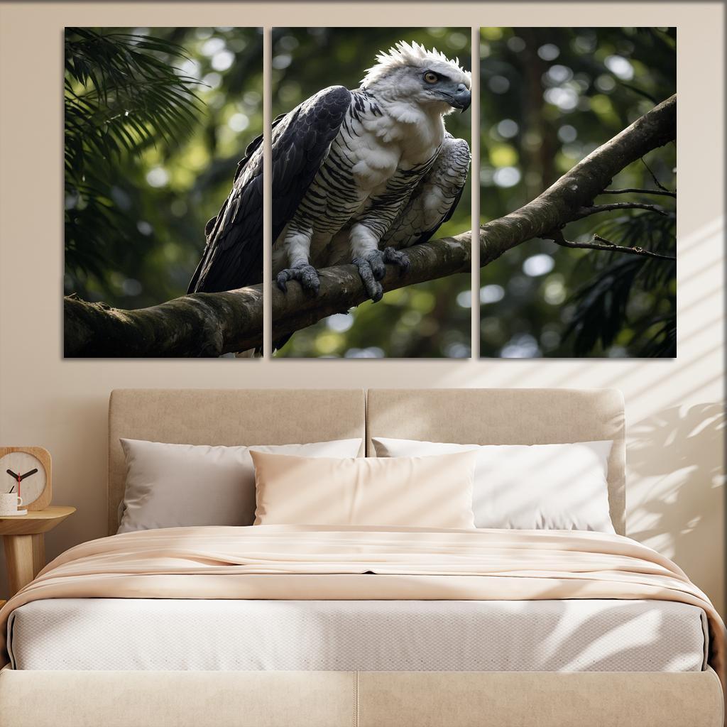 The Regal Harpy Eagle Master Of The Forest Canopy Modern Paintings Frame