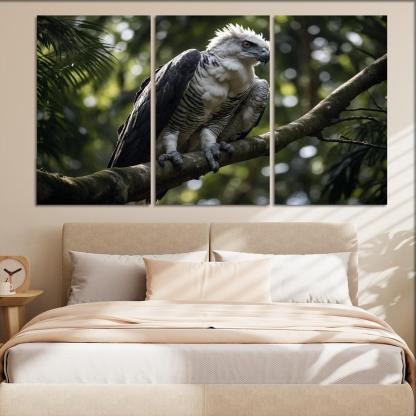 The Regal Harpy Eagle Master Of The Forest Canopy Modern Paintings Frame