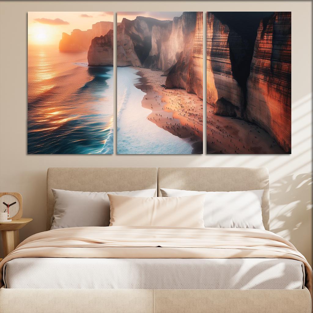 Cliffside Escape Dramatic Ocean Views Multi-panel Paintings