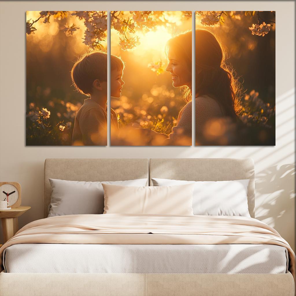 Heartstrings Of Connection A Mothers Unyielding Support Canvas Paintings Frame