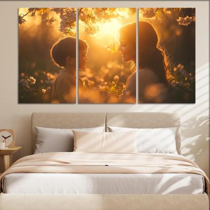 Heartstrings Of Connection A Mothers Unyielding Support Canvas Paintings Frame