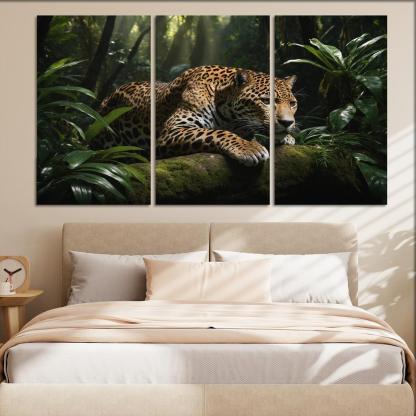 The Mighty Jaguar Stealthy Forest Predator Canvas Paintings Frame