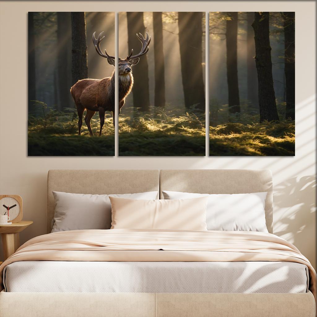 The Noble Red Deer Majestic Creature Of The Forest Oil Paintings Frame