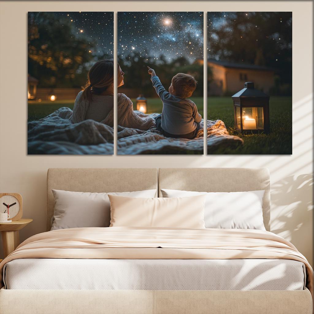 Beneath The Stars Nighttime Conversations Custom Paintings Frame
