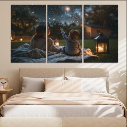 Beneath The Stars Nighttime Conversations Custom Paintings Frame
