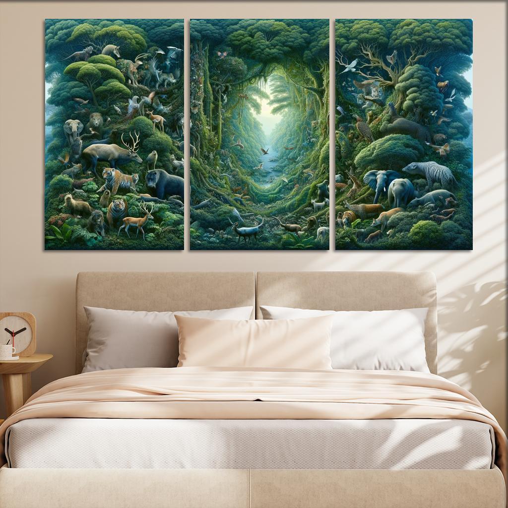 Nature's Call Advocating For Biodiversity Preservation Multi-panel Paintings