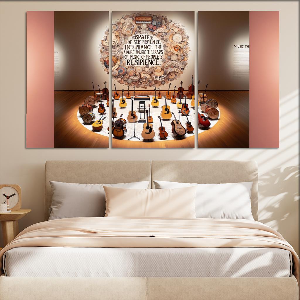 Melodies Of The Unheard Advocating For Music Therapy Multi-panel Paintings