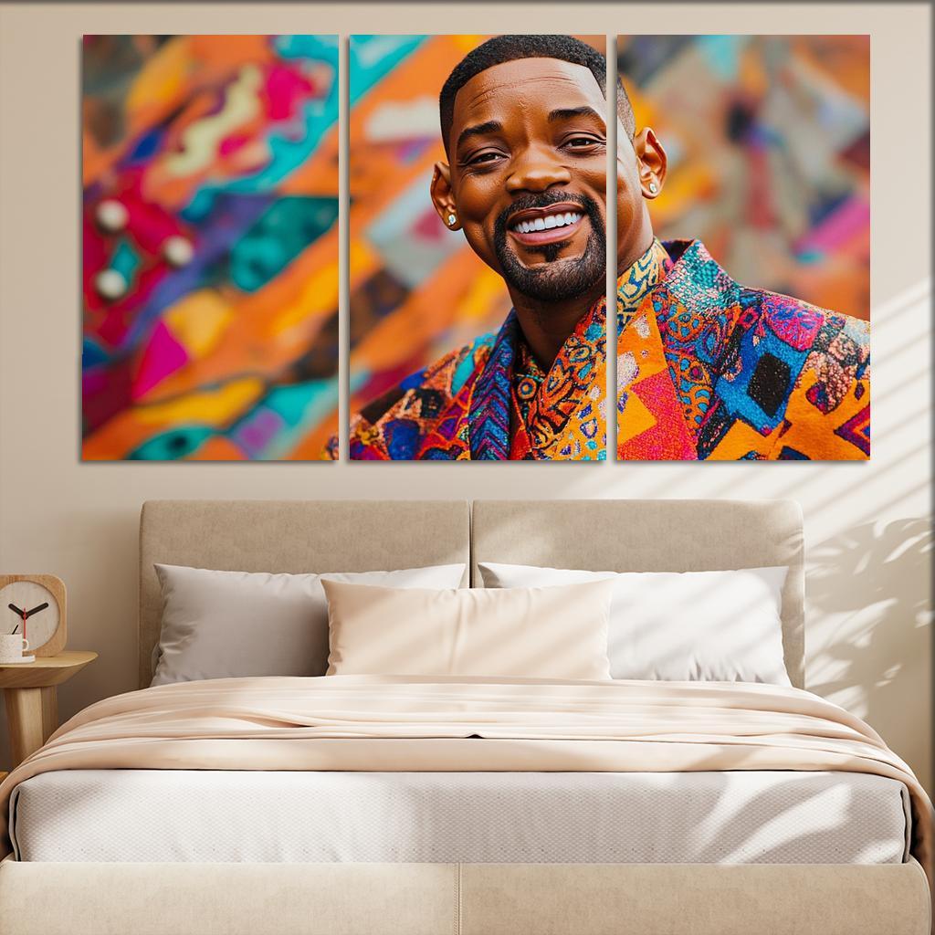 Will Smith Uniting Worlds With The Fresh Prince Charm Framed Paintings