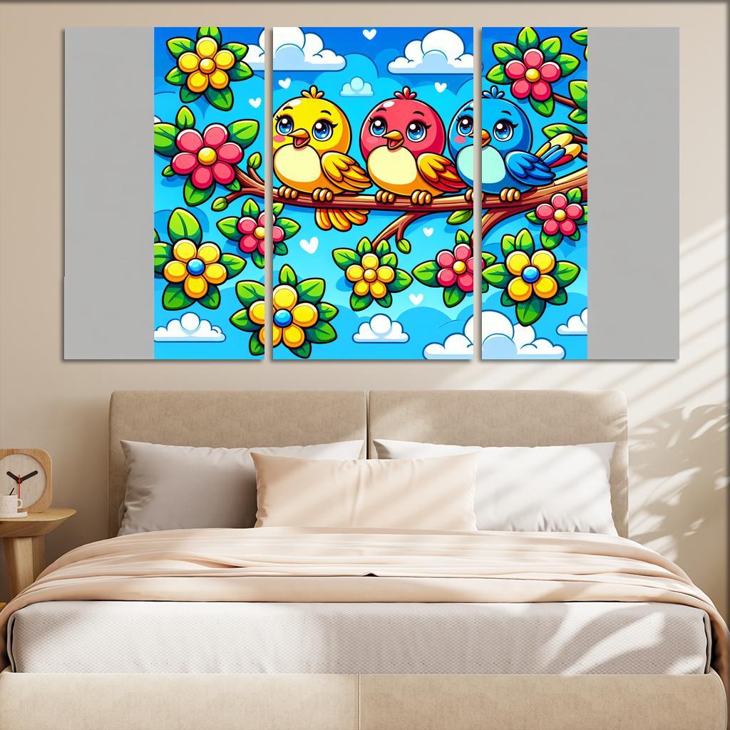 Sunny Sunbirds - Cheerful Companions Framed Paintings