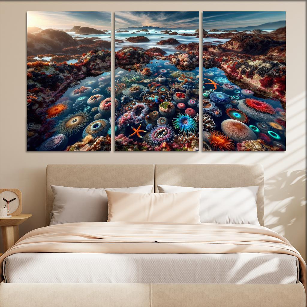 Tidal Pool Haven Nature's Aquatic Wonders Abstract Paintings Frame