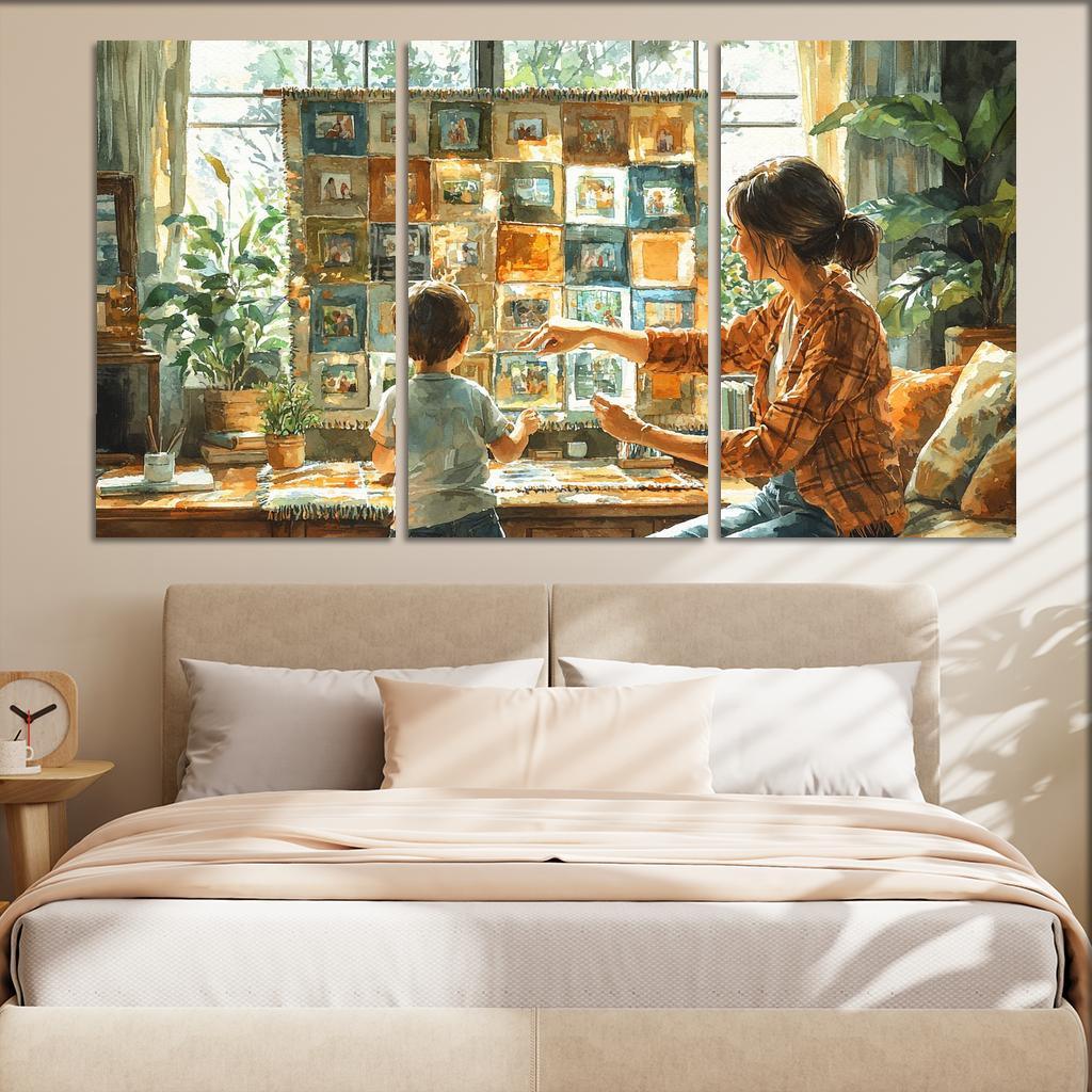 Threads Of Connection Weaving Memories Custom Paintings Frame