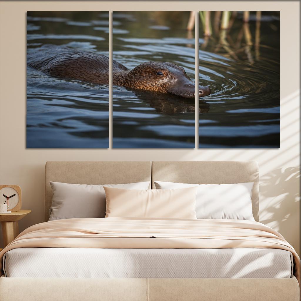 The Unique Platypus Nature's Oddity Canvas Paintings Frame