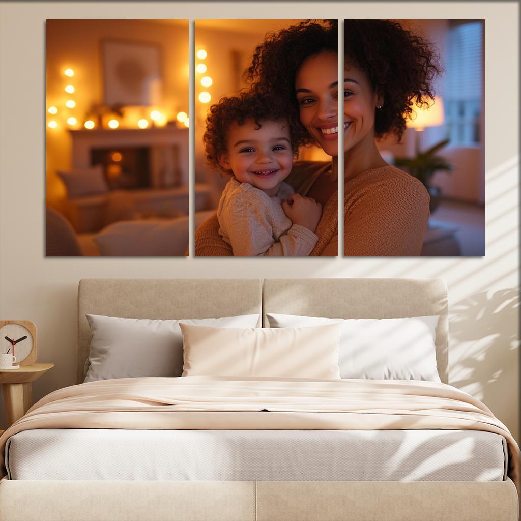 The Heart Of The Family A Mothers Embrace Canvas Paintings Frame