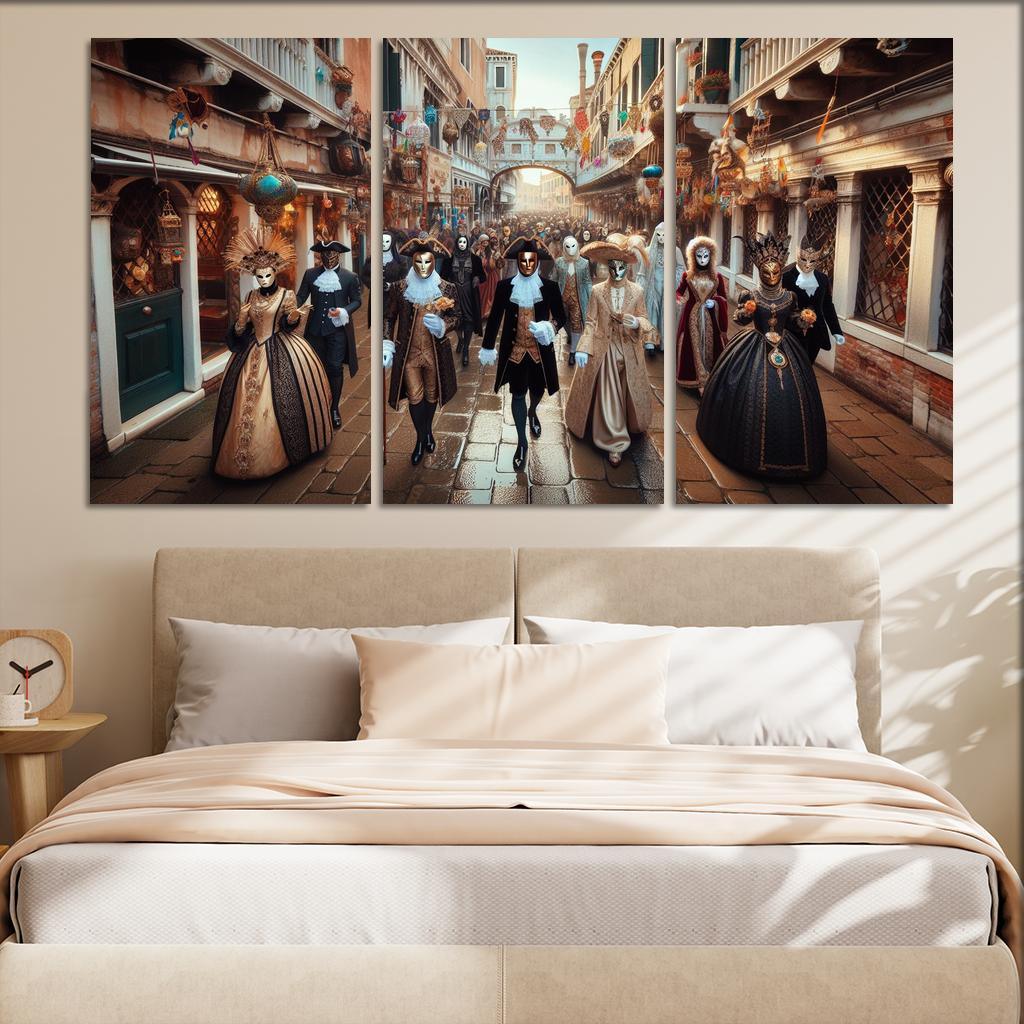 Venice Carnival Canvas Paintings Frame