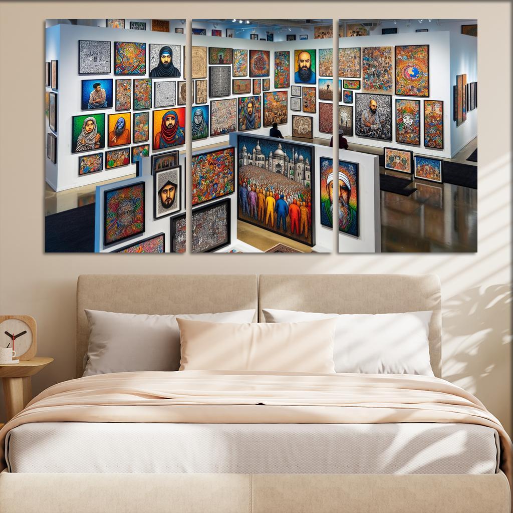 Fragments Of Reality Exploring Identity And Belonging Multi-panel Paintings