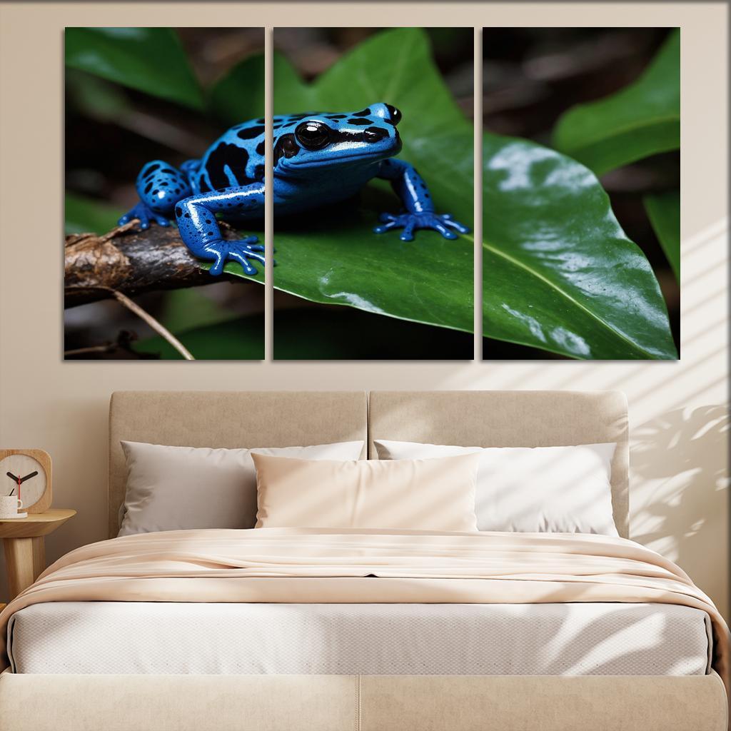 The Spectacular Blue Poison Dart Frog Jewel Of The Rainforest Modern Paintings Frame