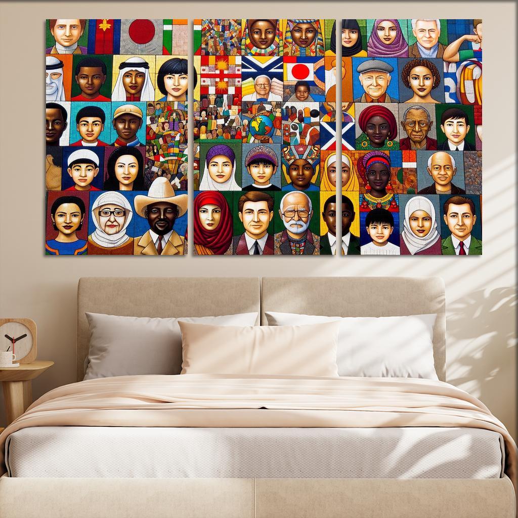 The Colors Of Diversity Celebrating Multiculturalism Custom Paintings Frame