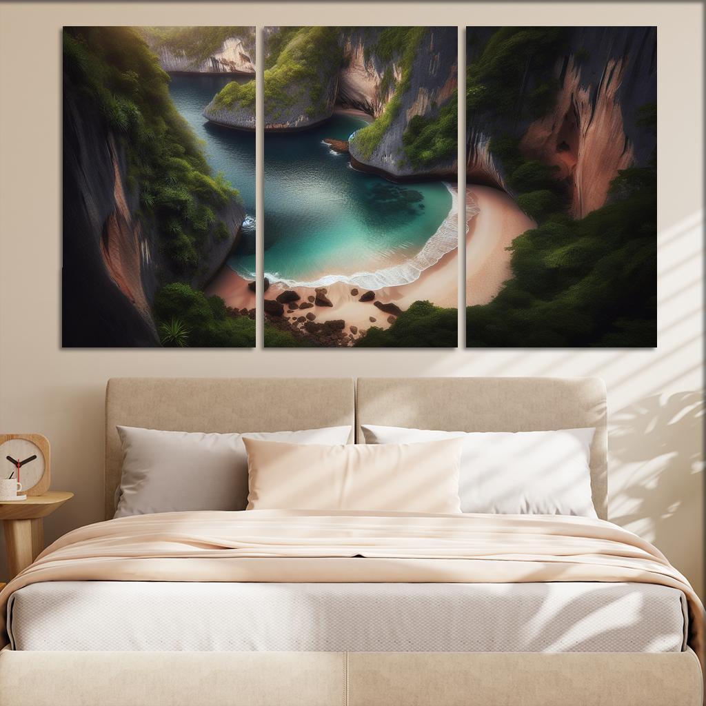 Hidden Cove Beach Premium Artwork Frames