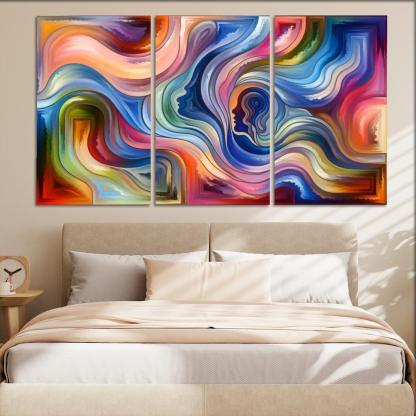 Chronicles of Emotion 3 Piece HD Canvas Wall Art-Original Frame