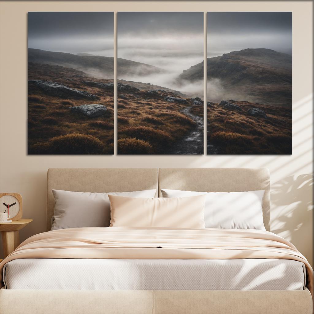 The Mystic Allure Of Foggy Moorlands Oil Paintings Frame