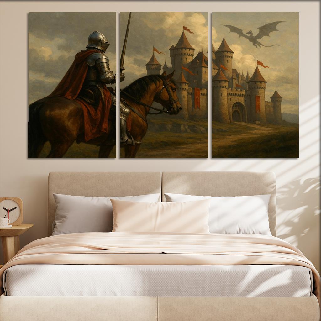 Knight's Quest - Medieval Adventure Framed Paintings