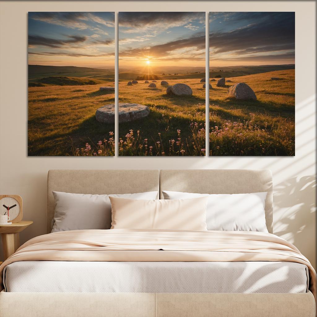 The Timeless Harmony Of Ancient Stone Circles Oil Paintings Frame