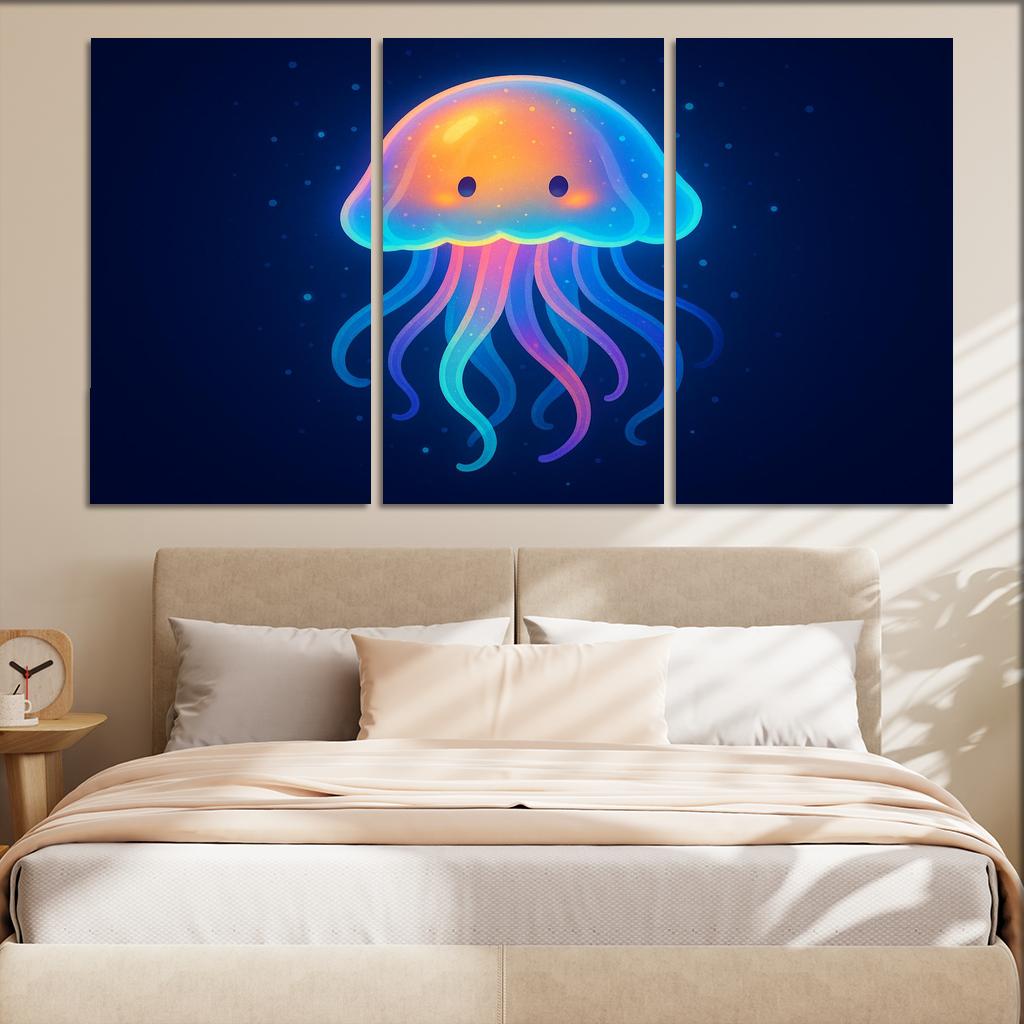 Gentle Jellyfish Glow Premium Artwork Frames