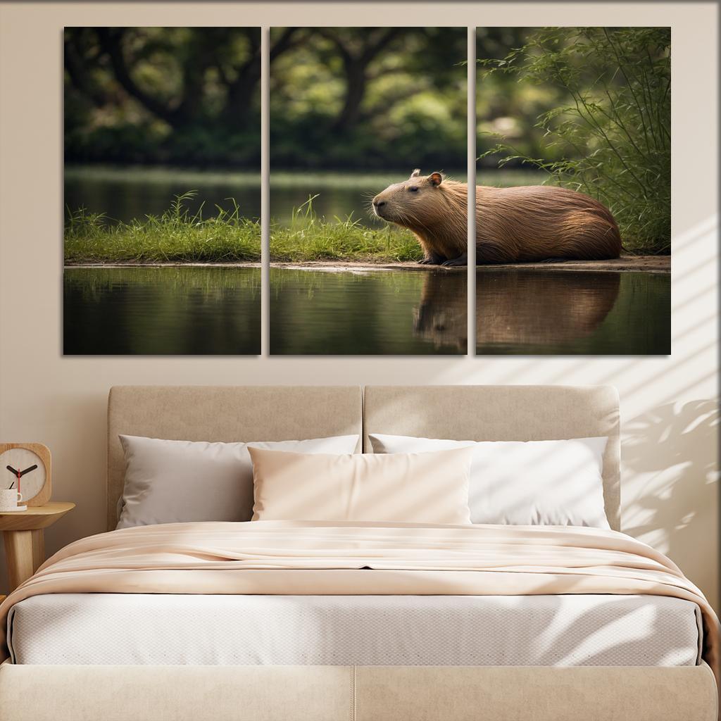 The Charismatic Capybara World's Largest Rodent Canvas Paintings Frame