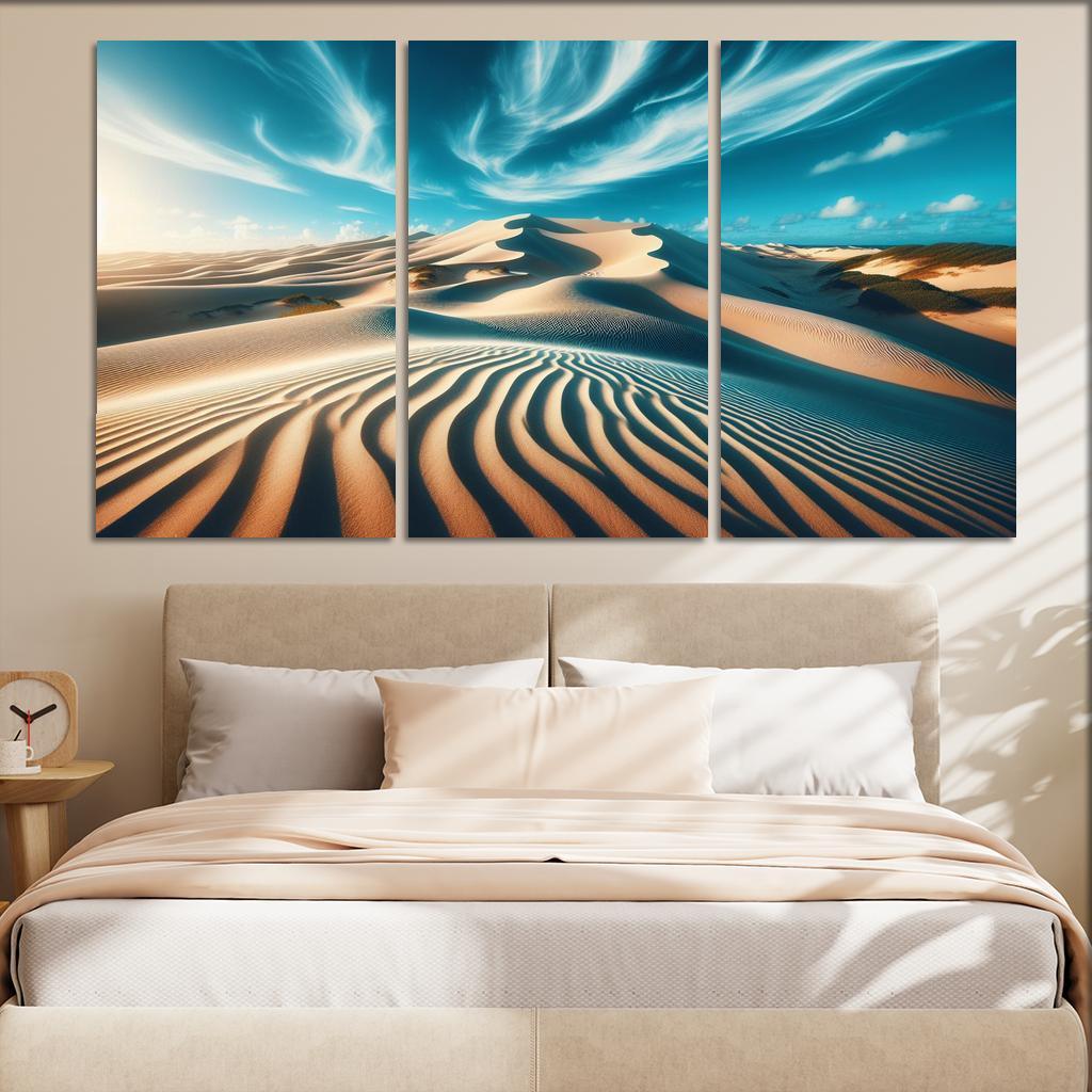 Sunlit Dunes Windswept Beauty Multi-panel Paintings