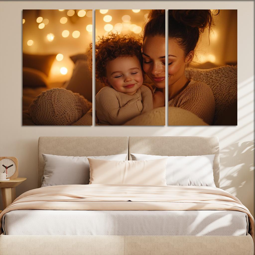 The Comfort Of Her Love A Mothers Embrace Canvas Paintings Frame