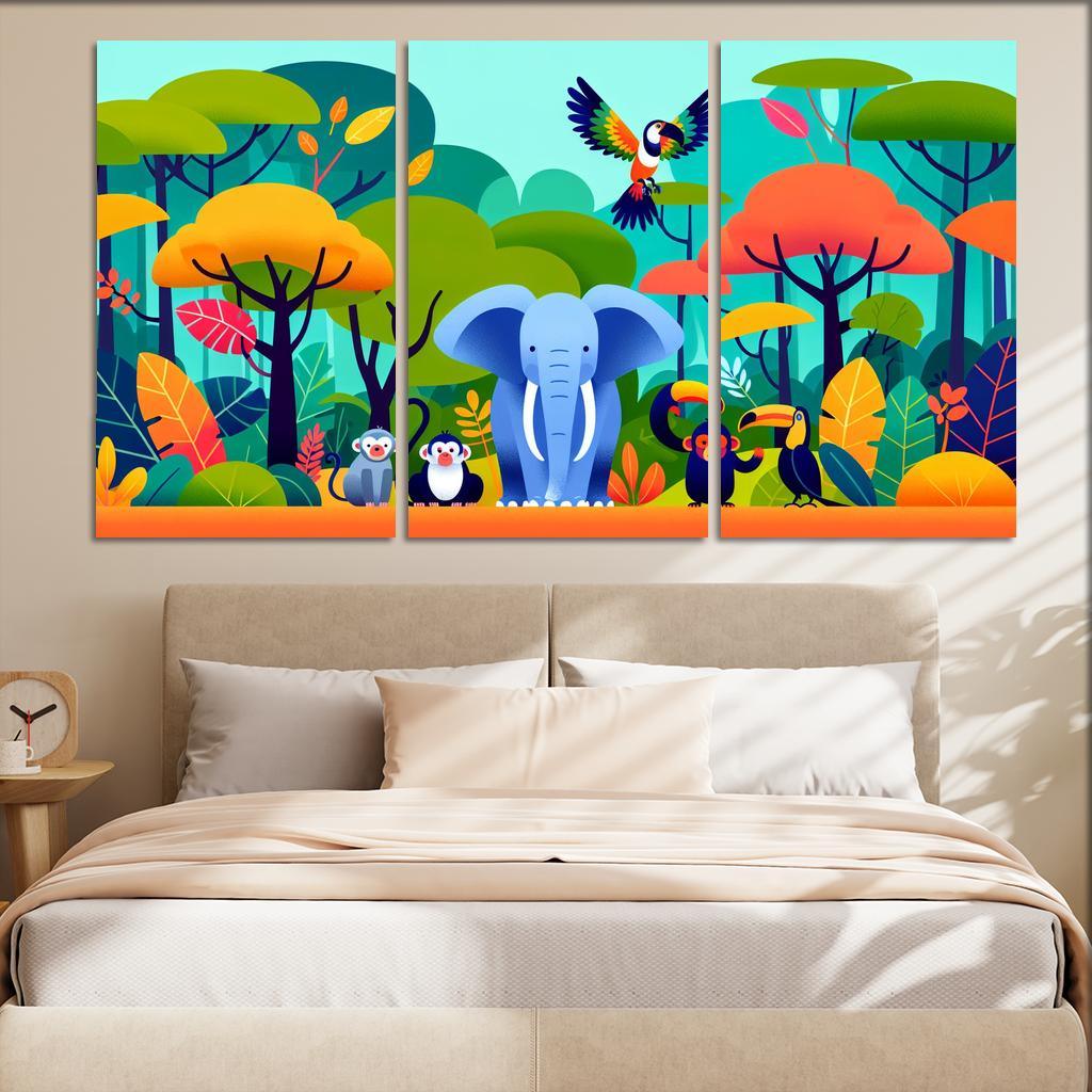 Joyful Jungle - Wild Adventures Framed Paintings
