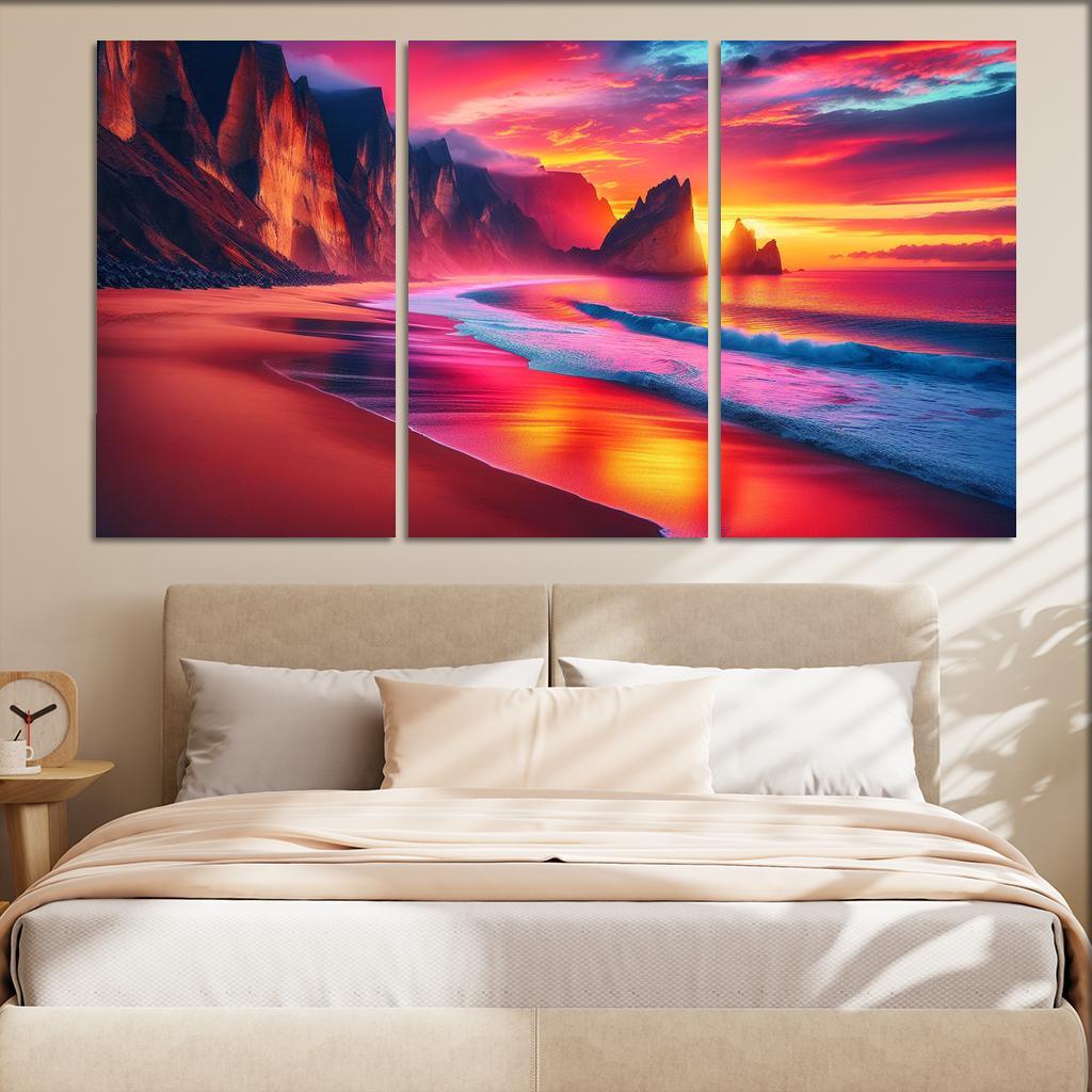 Sunset Viewpoint Spectacular Coastal Vistas Abstract Paintings Frame