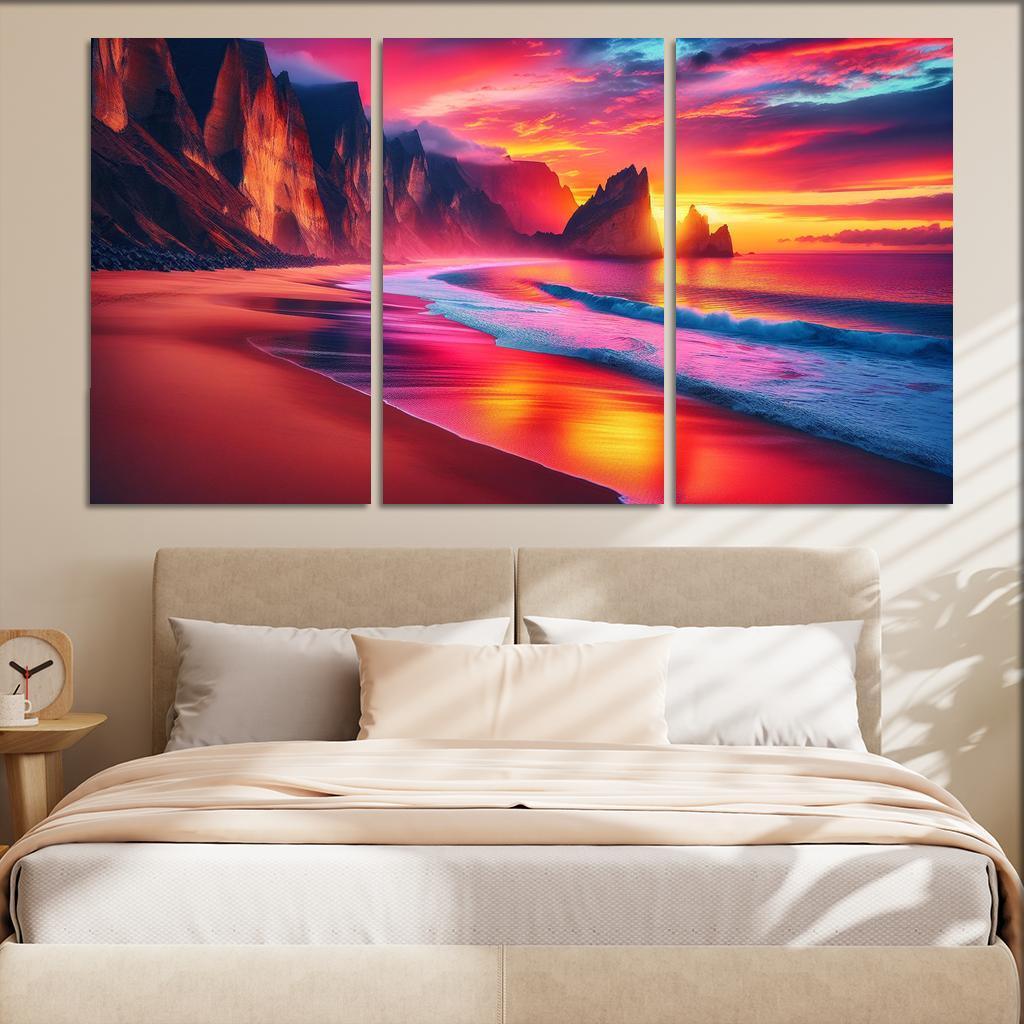 Sunset Viewpoint Spectacular Coastal Vistas Abstract Paintings Frame