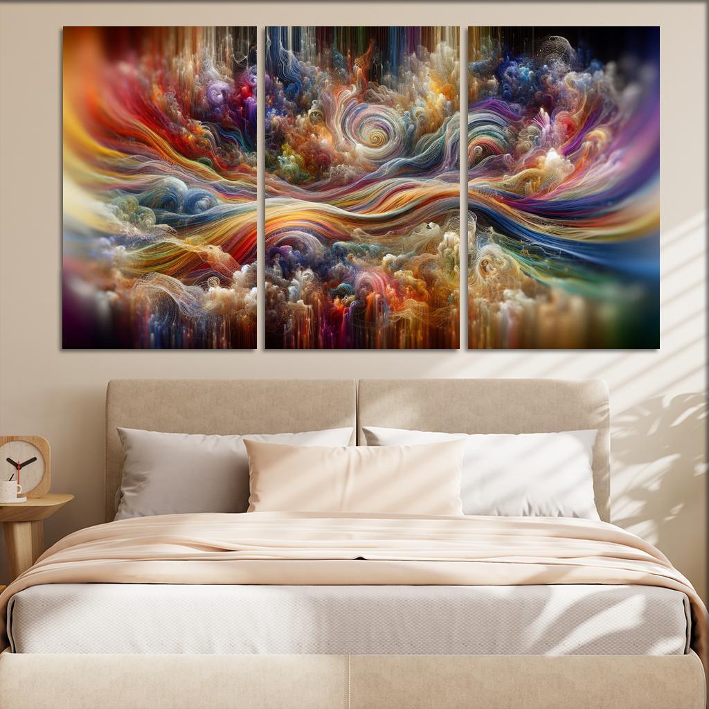 Timeless Threads of Memory 3 Piece HD Canvas Wall Art-Original Frame