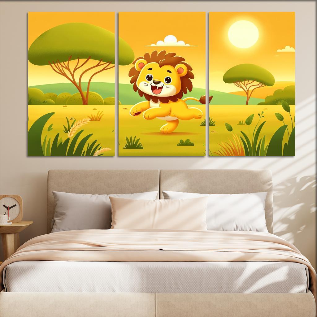 Lively Lions - Safari Magic Framed Paintings