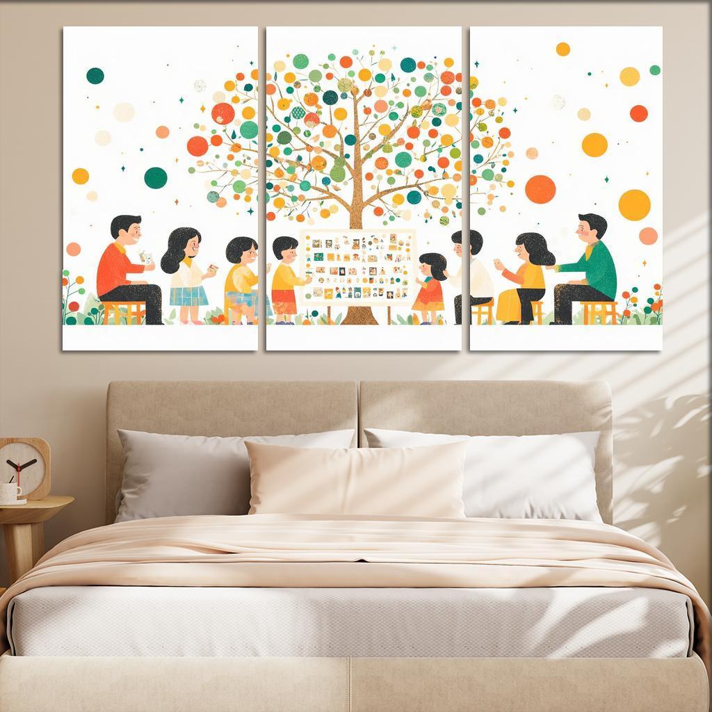 Roots Of Love A Mothers Family Tree Modern Paintings Frame