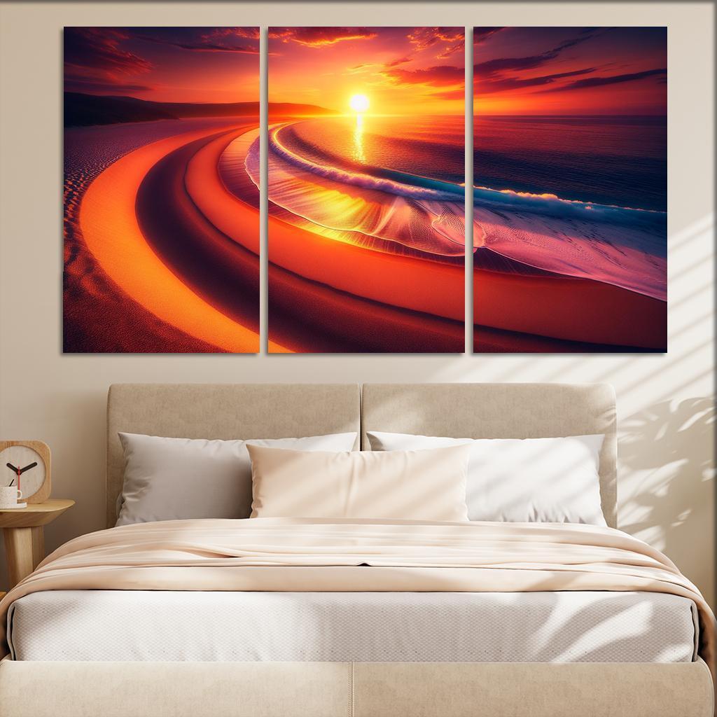 Crescent Moon Beach Premium Artwork Frames