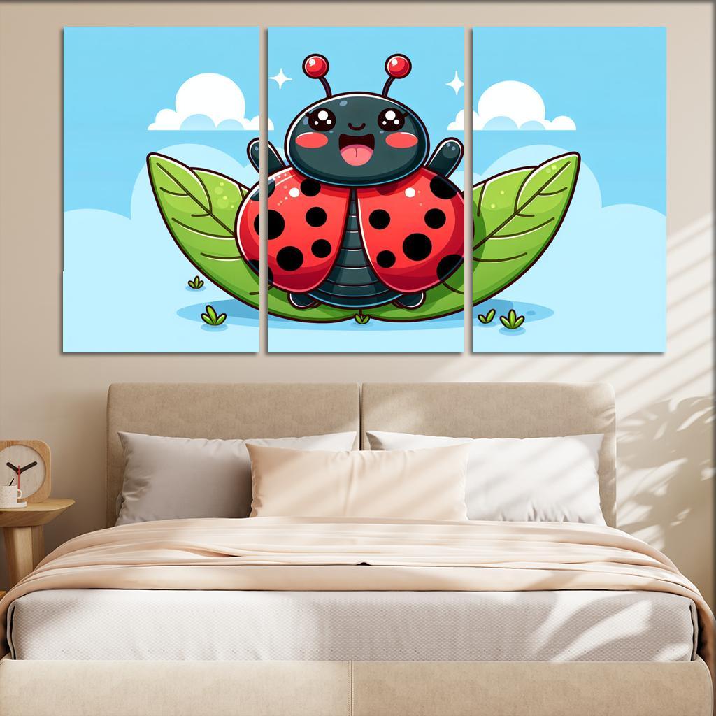 Lively Ladybug - Garden Friends Framed Paintings