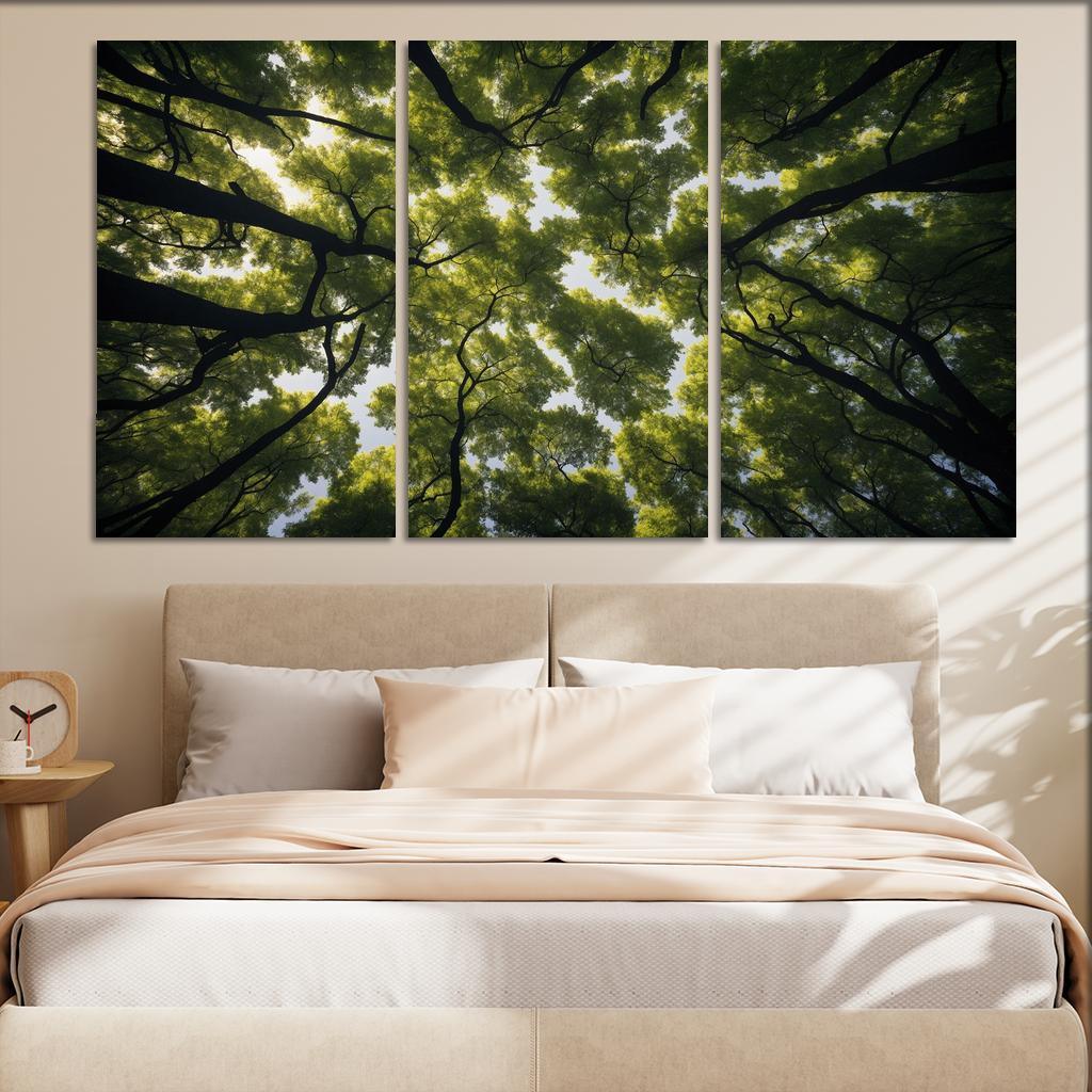 The Ethereal Splendor Of Treetop Canopies Oil Paintings Frame