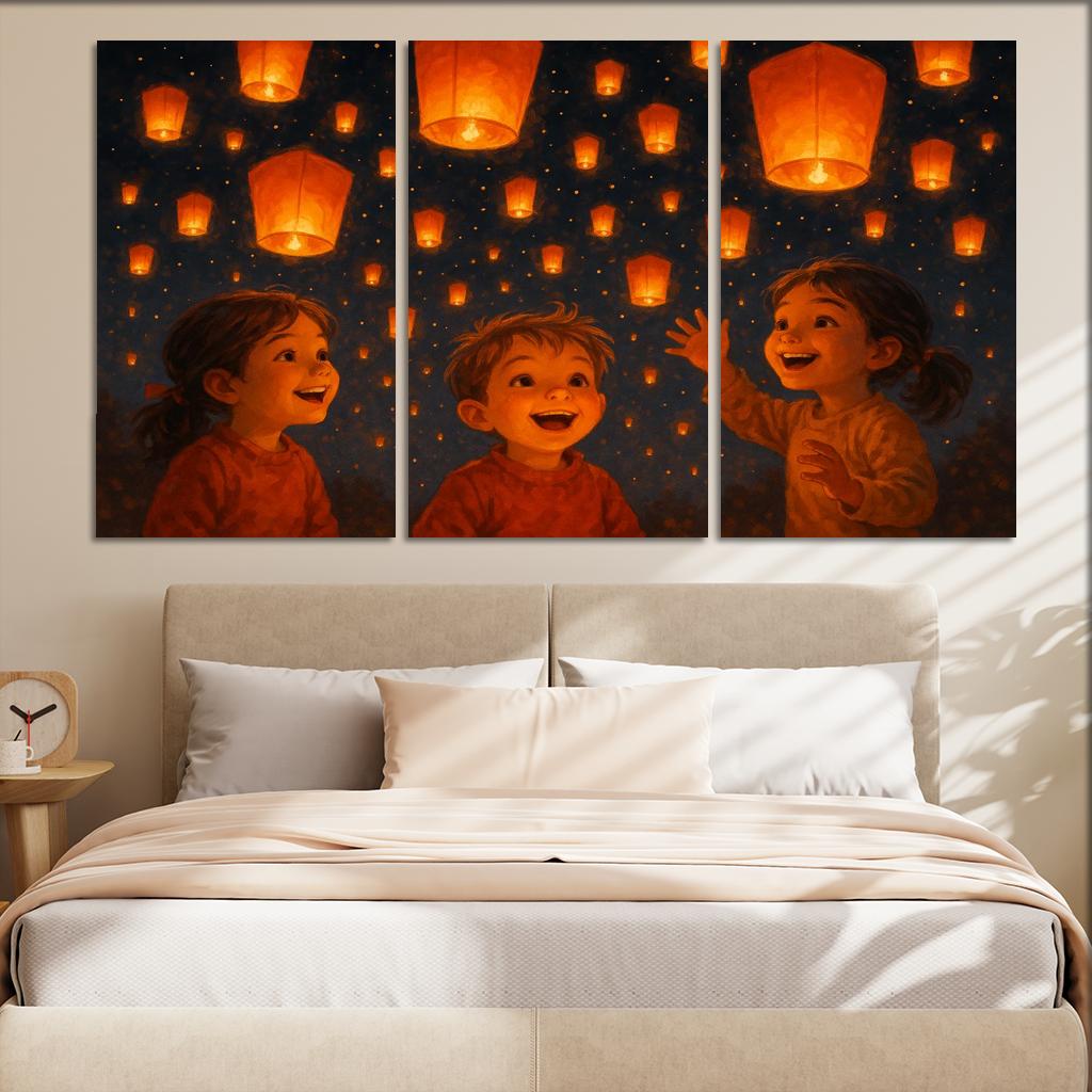 Luminous Lantern Festival Premium Artwork Frames