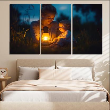 A Light In The Dark A Mothers Guiding Presence Canvas Paintings Frame